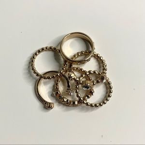 Six Assorted Brass Rings